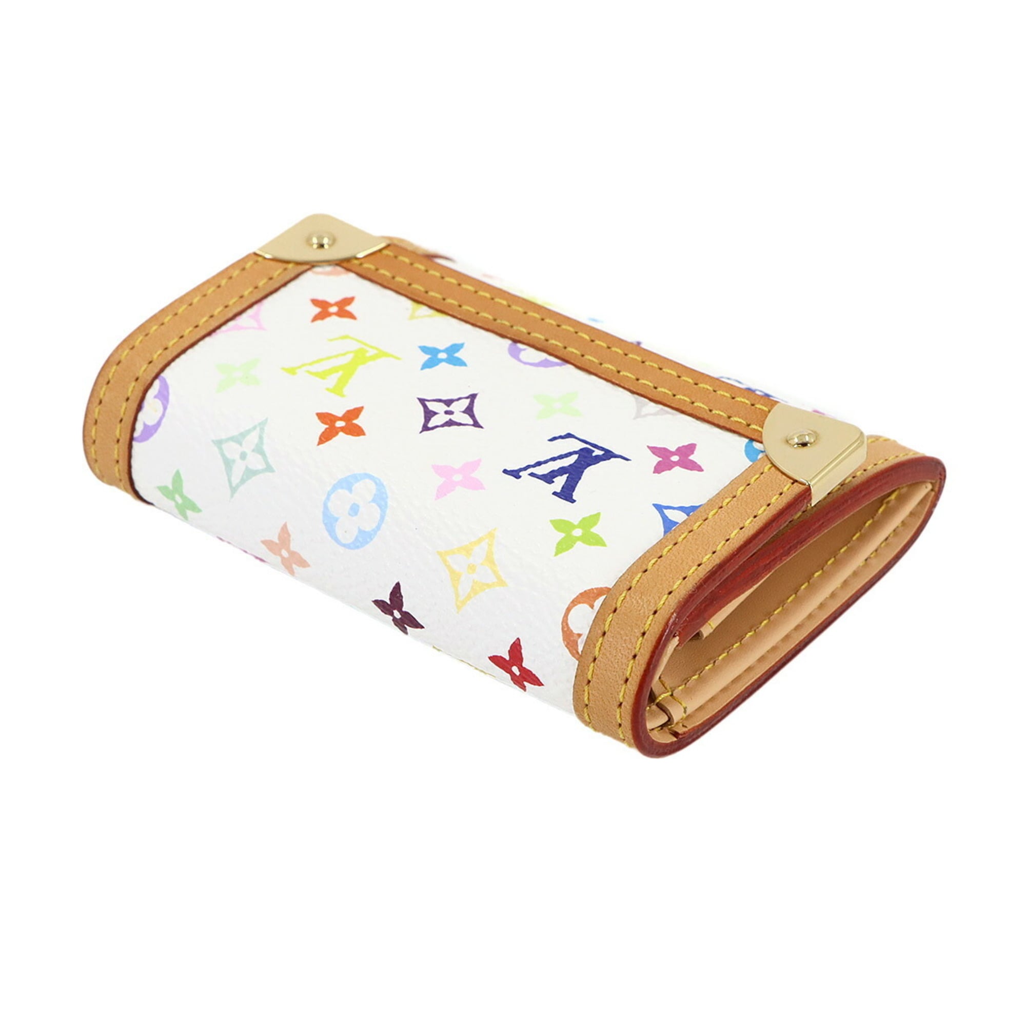 Louis Vuitton Monogram Multicolore Porte Monnaie Plat Wallet with Coin Purse, Brown, M92657