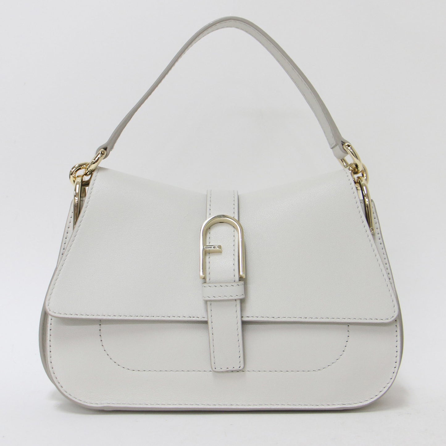 FURLA Shoulder Bag Light Gray Handbag Calf Leather 24SS Women's