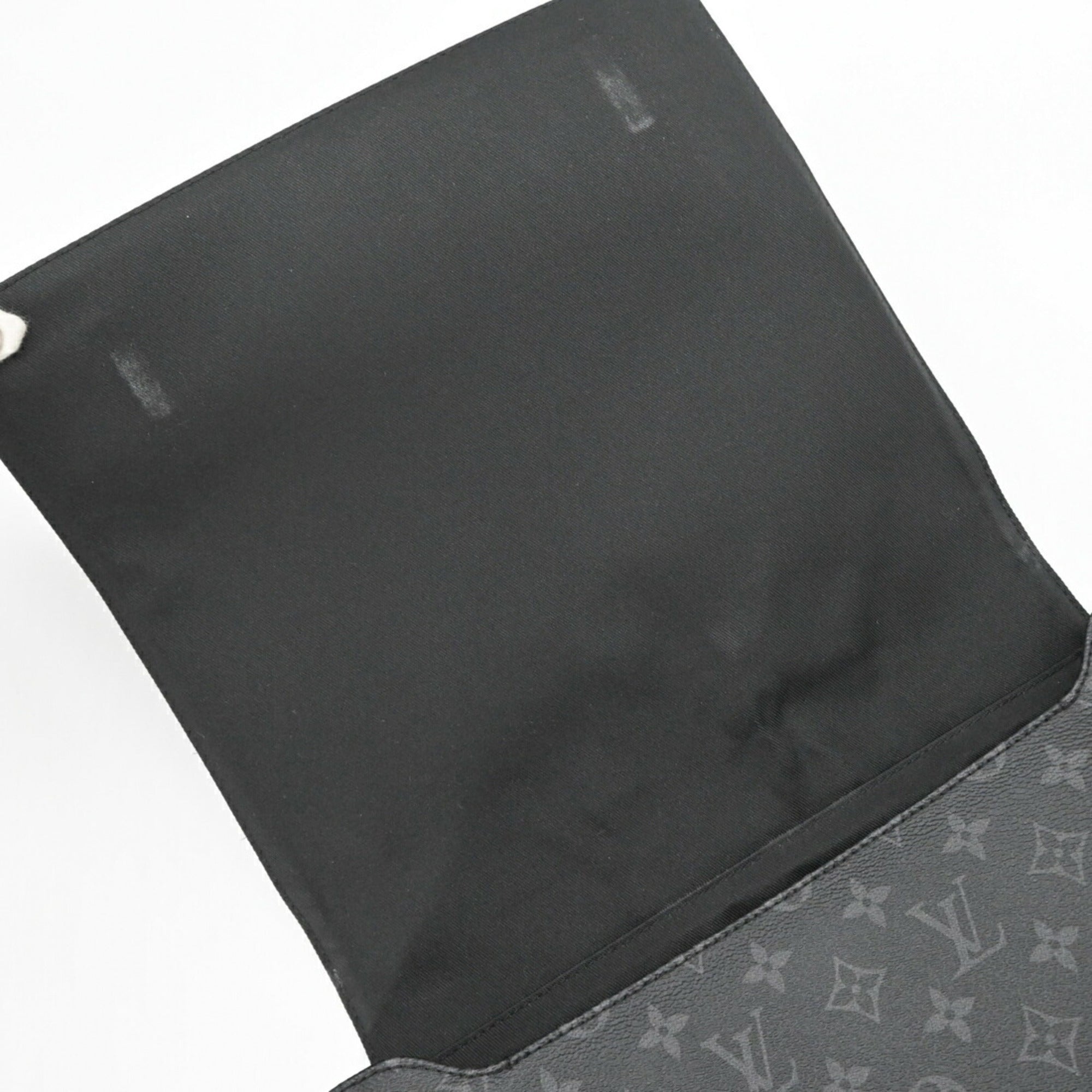 LOUIS VUITTON District MM NM Shoulder Bag, Monogram Eclipse, Black, Men's, M44001 — Like New