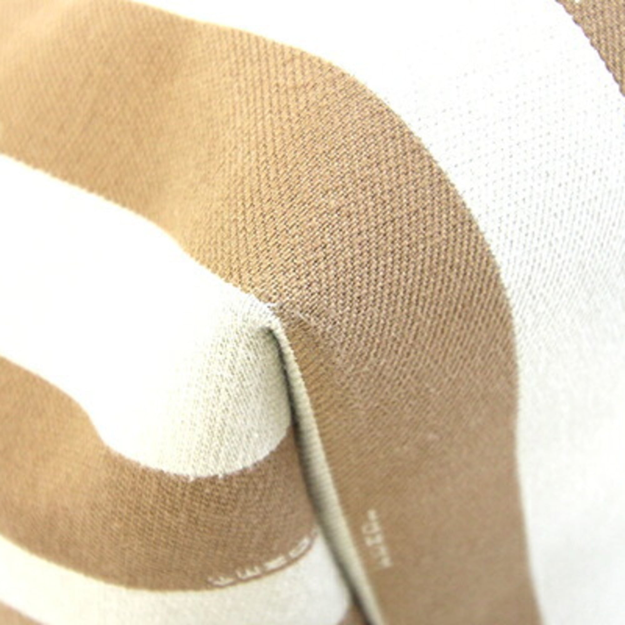 Fendi Roll Large Tote Bag 8BH425 Beige Fabric Leather Reversible Shoulder FF Zucca Pecan Stripe Women's FENDI