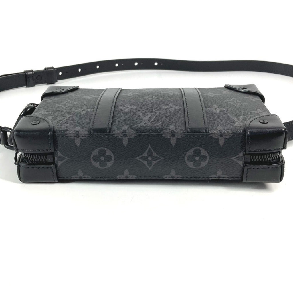 LOUIS VUITTON M69838 Monogram Eclipse Soft Trunk Wallet, Pochette, Long Clutch Bag, Shoulder Canvas, Unisex, Black
