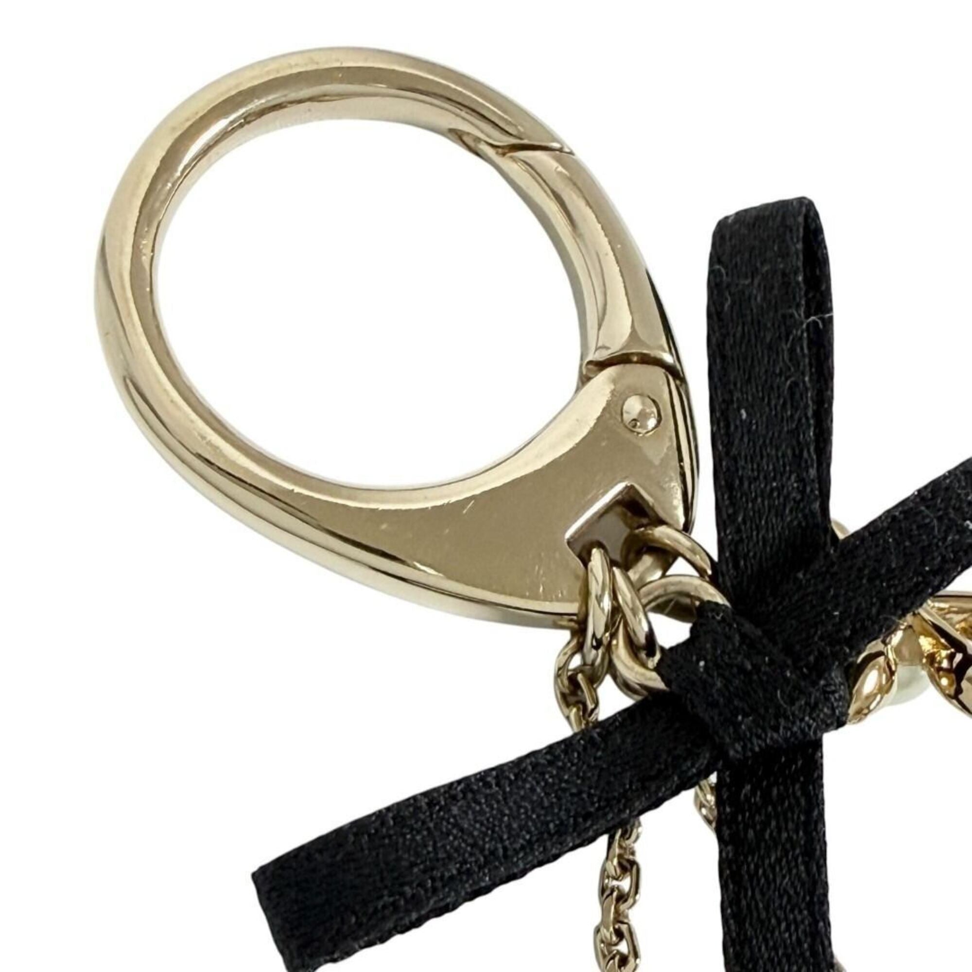 Christian Dior Dior Women's Bag Charm, Bloom in Ribbon, Black — Like New