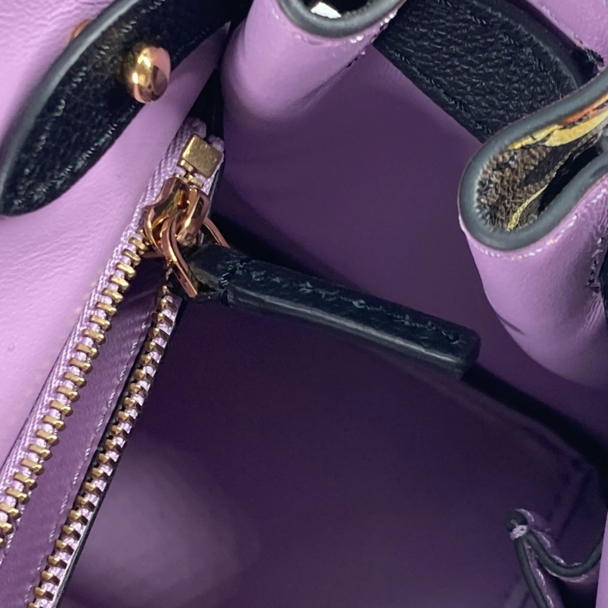 FENDI Versace collaboration VERSACE La Medusa satchel bag Zucca FENDACE Fenderche shoulder handbag leather ladies brown — New - Store Return