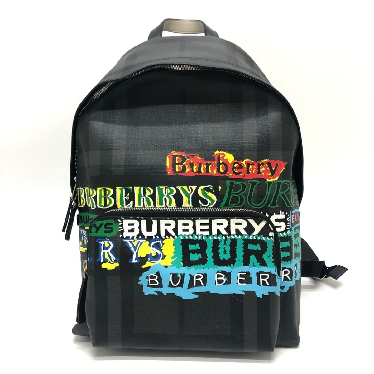 BURBERRY Burberry Graphic Check Backpack Bag Women's Grey — Like New
