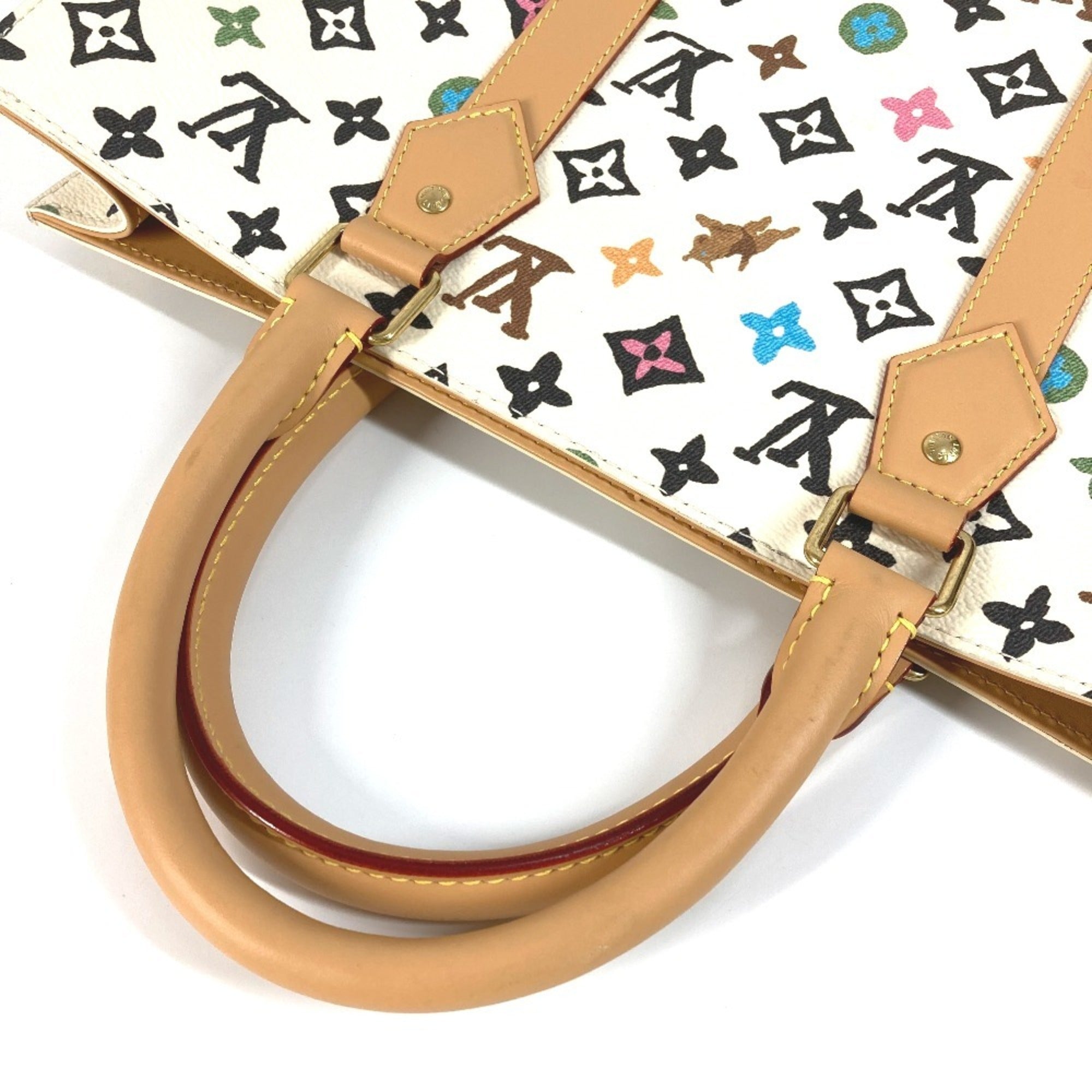 LOUIS VUITTON M24859 Monogram Craggy Sac Plat Tote Bag Vertical Handbag Men's Women's Beige Like New — Like New