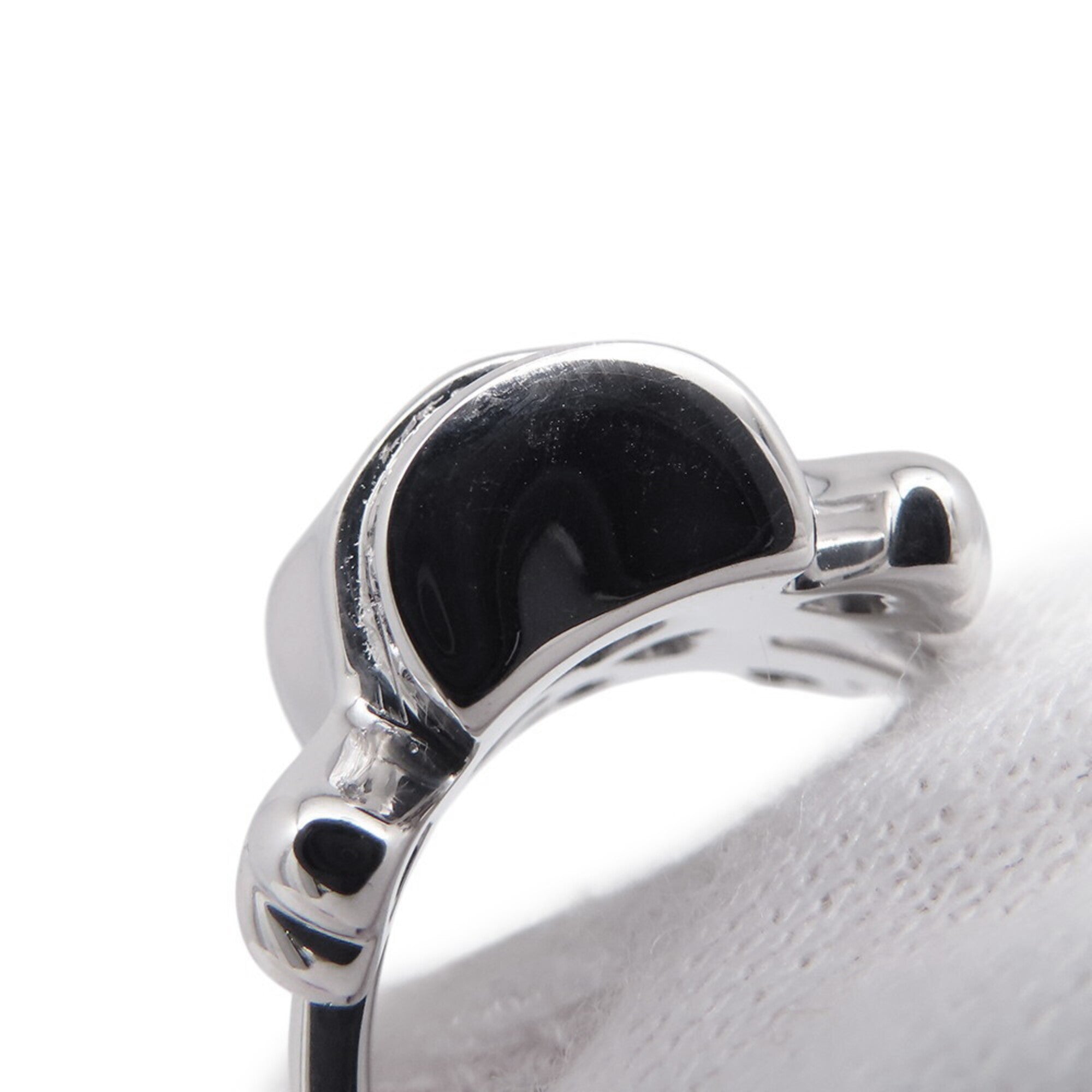 Christian Dior ring, Tete de Mort skull diamond, 18K white gold, ring size 55 — Like New