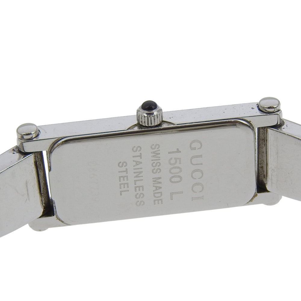 Gucci 1500L Stainless Steel Quartz Analog Watch with Pink Mother-of-Pearl Dial - Women's — Good