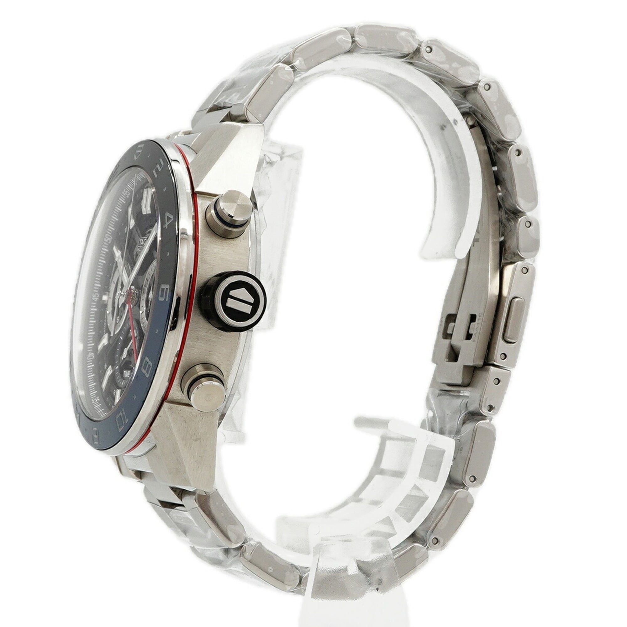 TAG Heuer Carrera Calibre 02 GMT CBG2A1Z Skeleton Dial Men's Watch — Very Good
