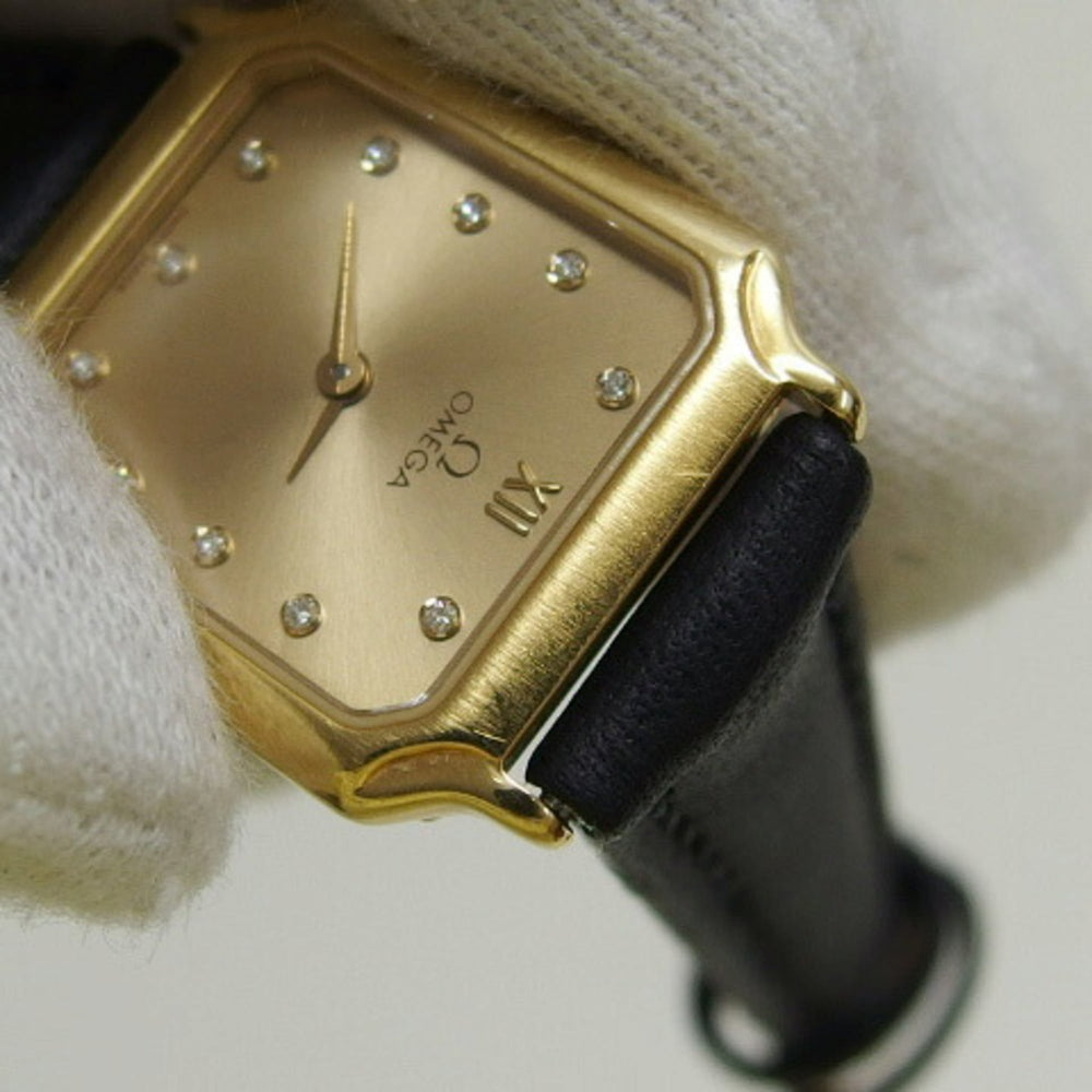 Omega De Ville 11-Diamond Ladies Watch, 18K Yellow Gold — Very Good