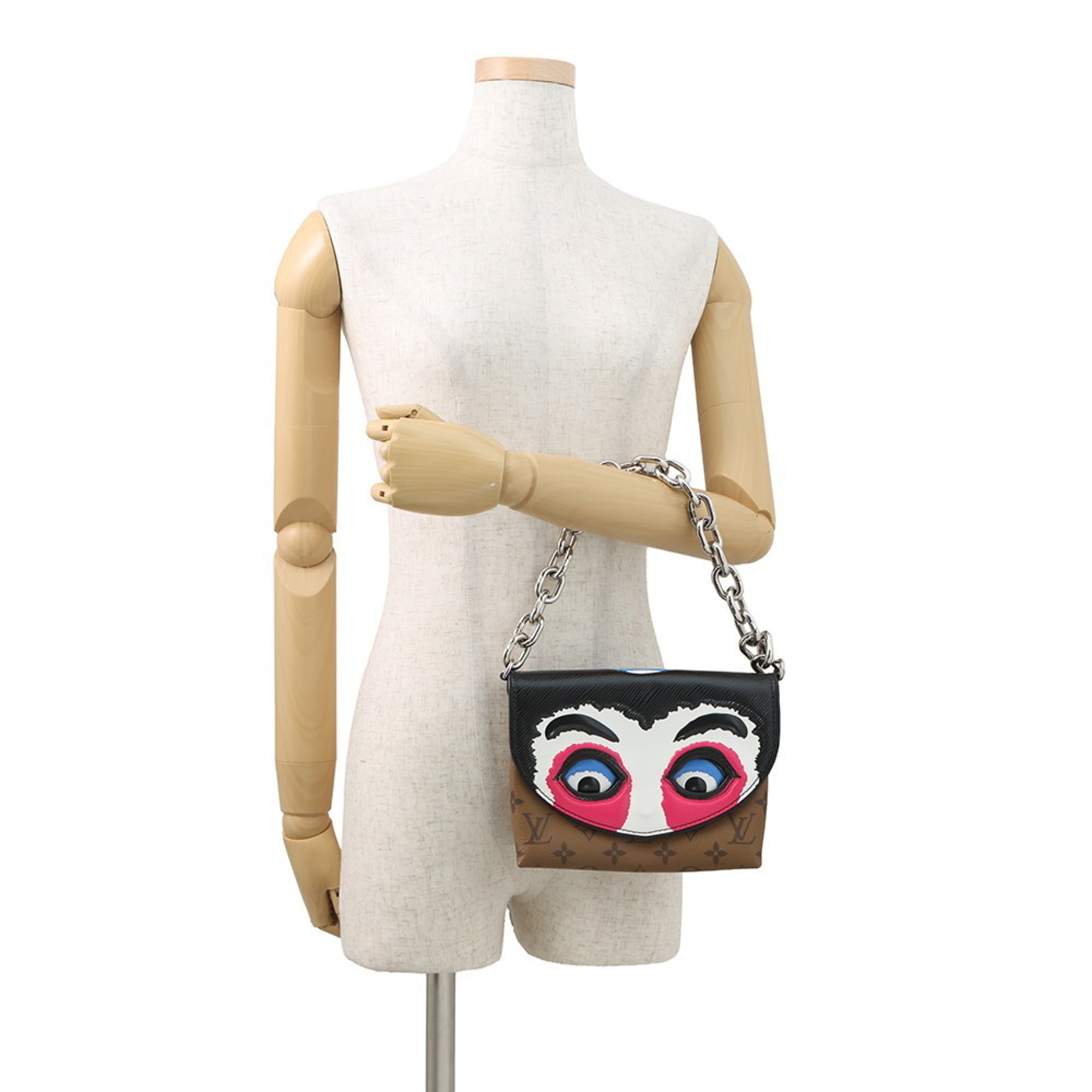 Louis Vuitton Monogram Reverse Shoulder Bag/Epi Leather Pochette Kabuki Mask M43495 Kansai Yamamoto Handbag