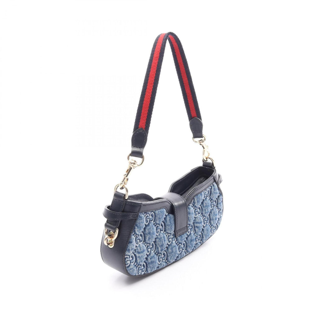 Gucci Moonside GG Denim Handbag, Leather Women's, Blue/Navy, 786015 — New - Store Return