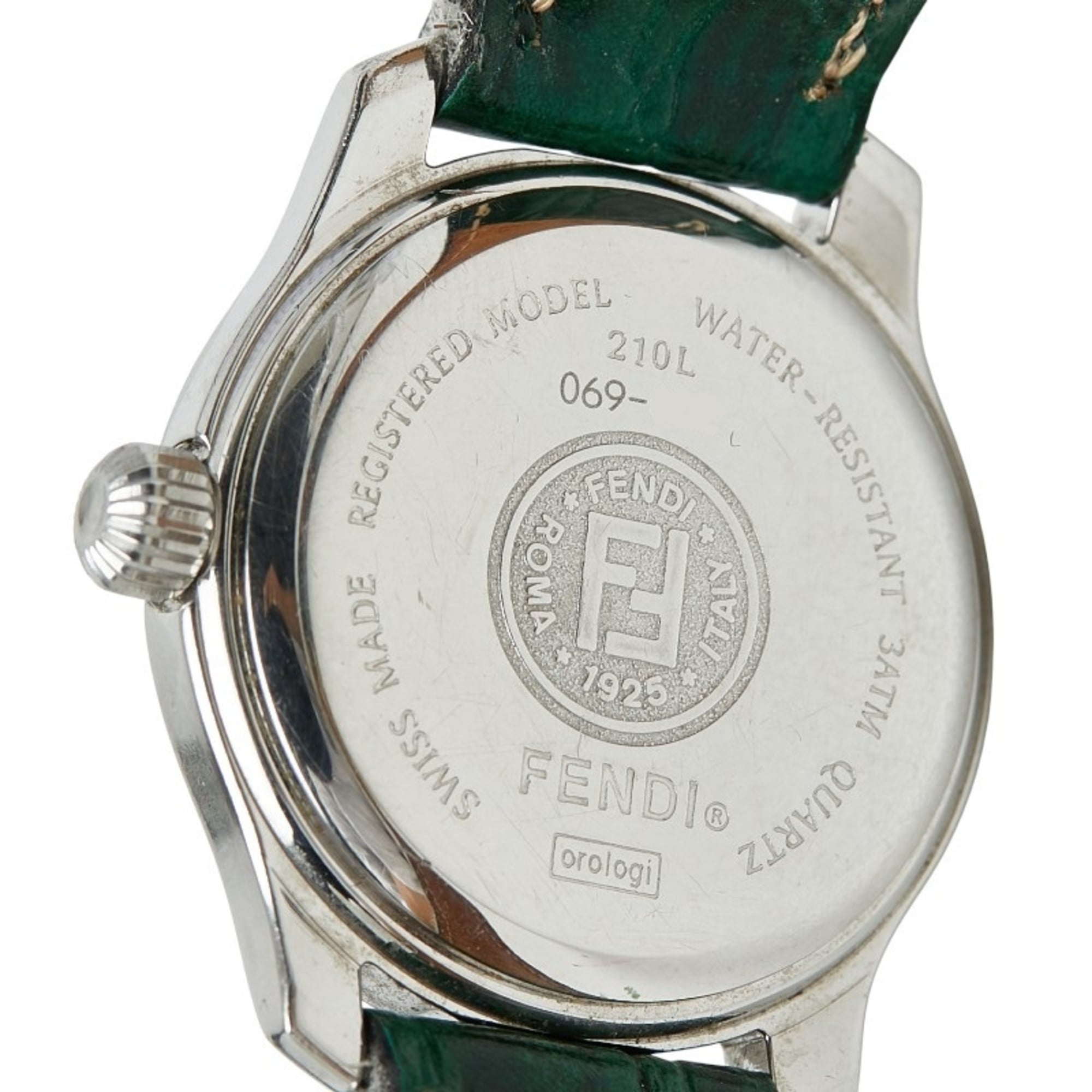 Fendi Orologi 3-Hand Watch 210L Quartz Pink Dial Stainless Steel Leather Women's FENDI — Good