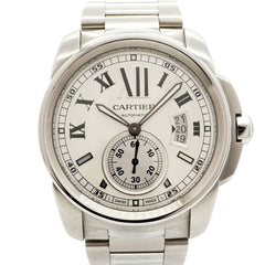 Cartier Calibre W7100015 Silver Dial Men's Watch — Good