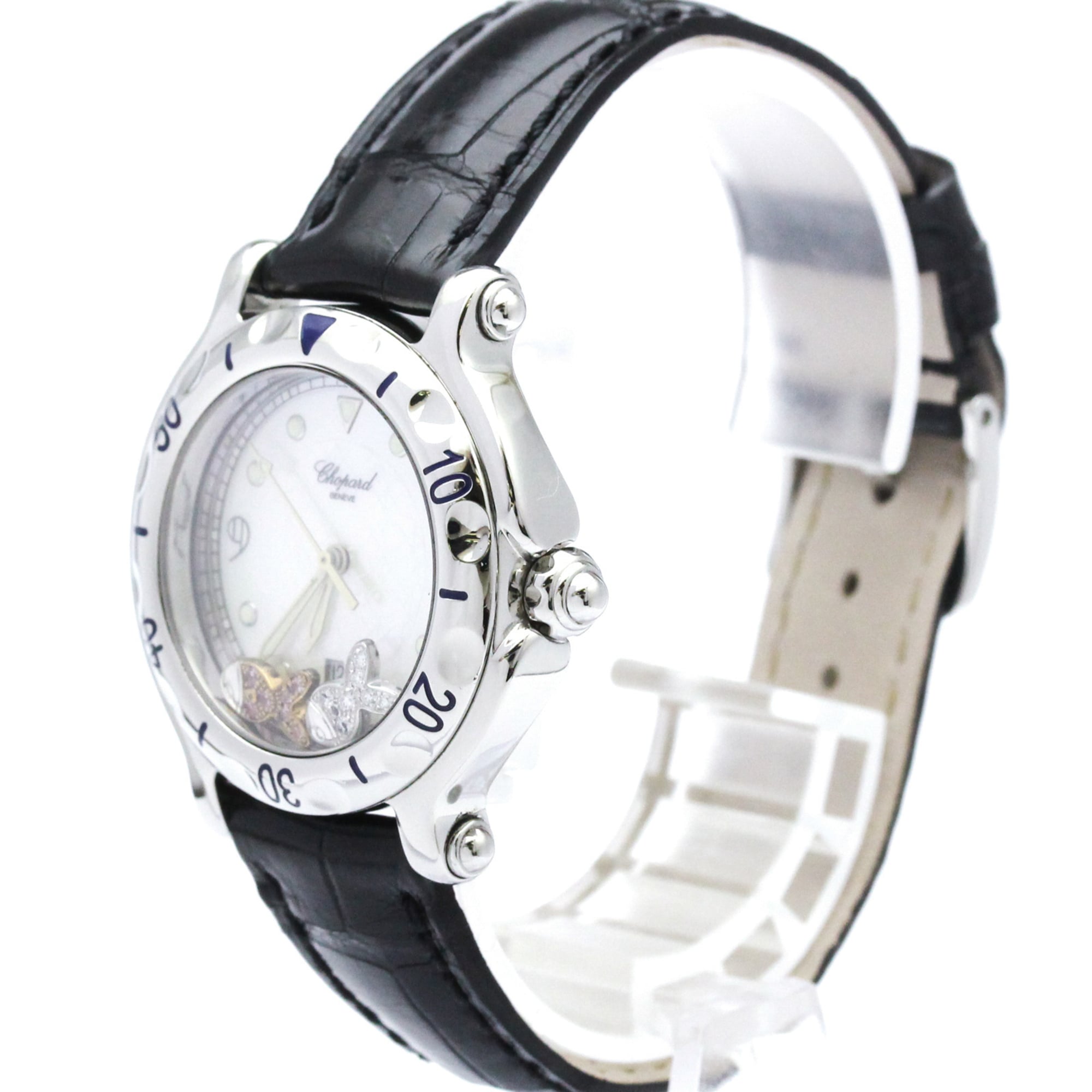 CHOPARD Happy Sport Fish Diamond MOP Dial Watch 27/8921-403 Polished — Very Good