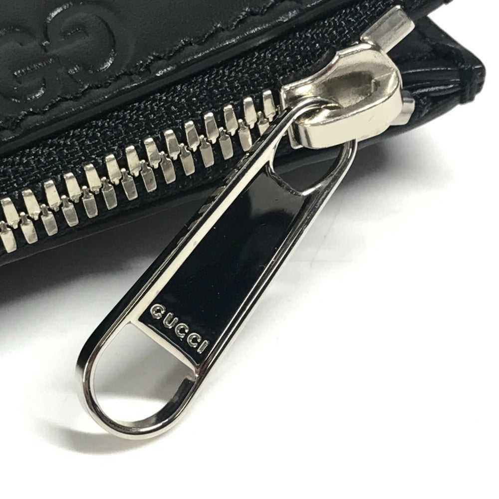 GUCCI 429004 Guccissima GG Logo Crossbody Bag 2-Way Clutch Shoulder Shima Leather Men's Black Like New — Like New
