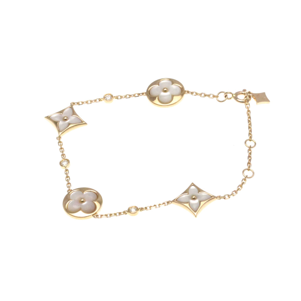 Louis Vuitton Bracelet 4 Motif Blossom BB Q95596 Pink Gold (18K) Diamond,Mother Of Pearl Charm Bracelet Pink Gold