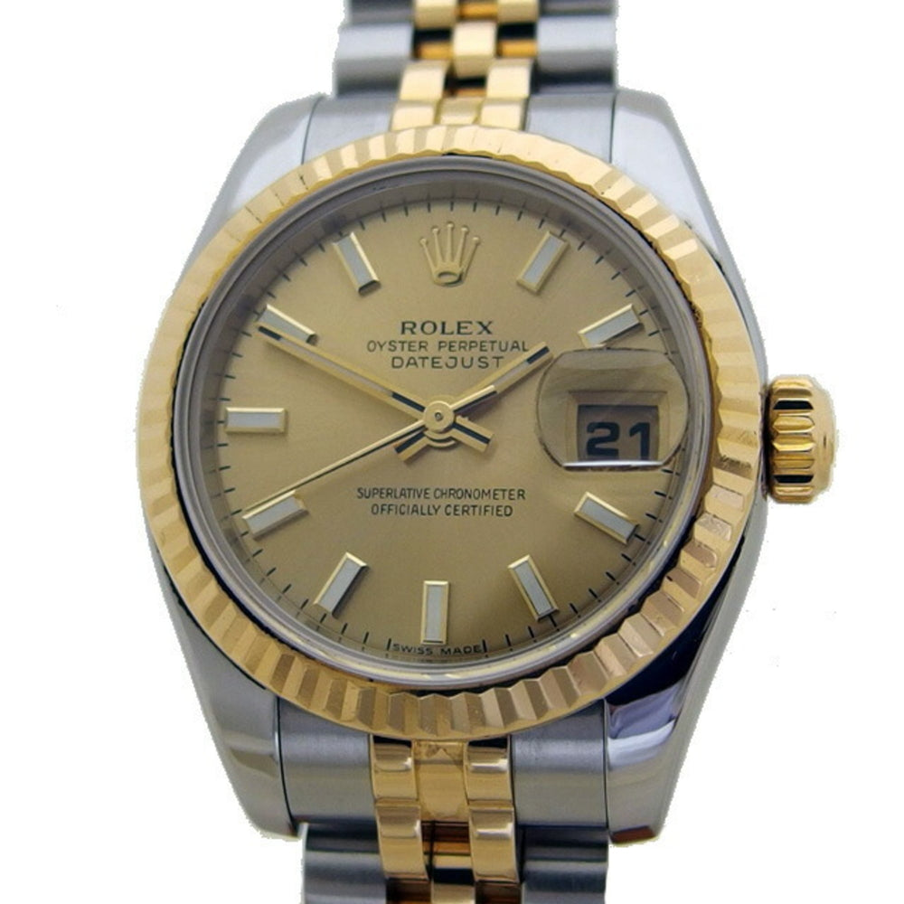 Rolex Datejust 18K Yellow Gold and Stainless Steel Women's Watch 179173 — Very Good