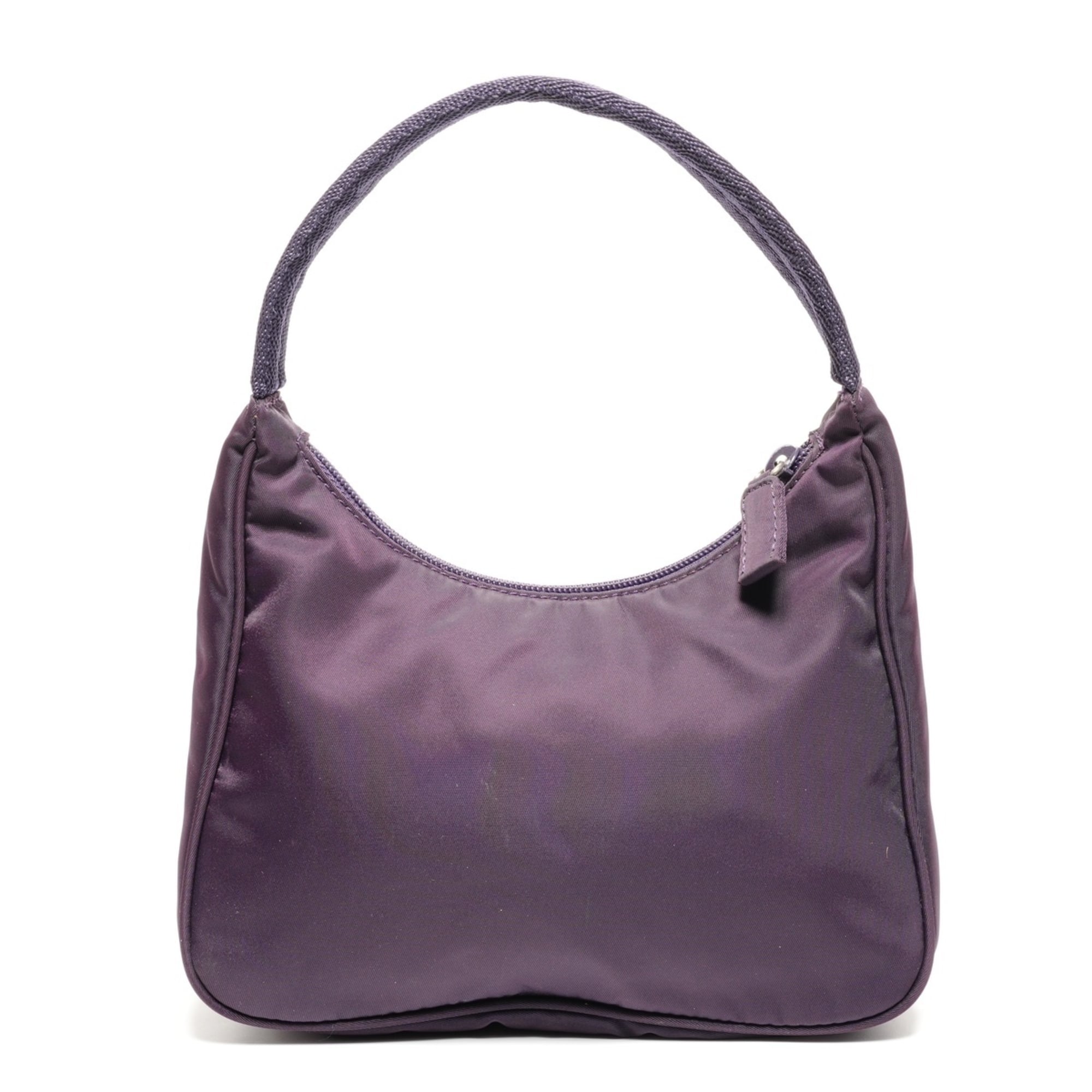 Prada nylon mini hobo handbag in purple