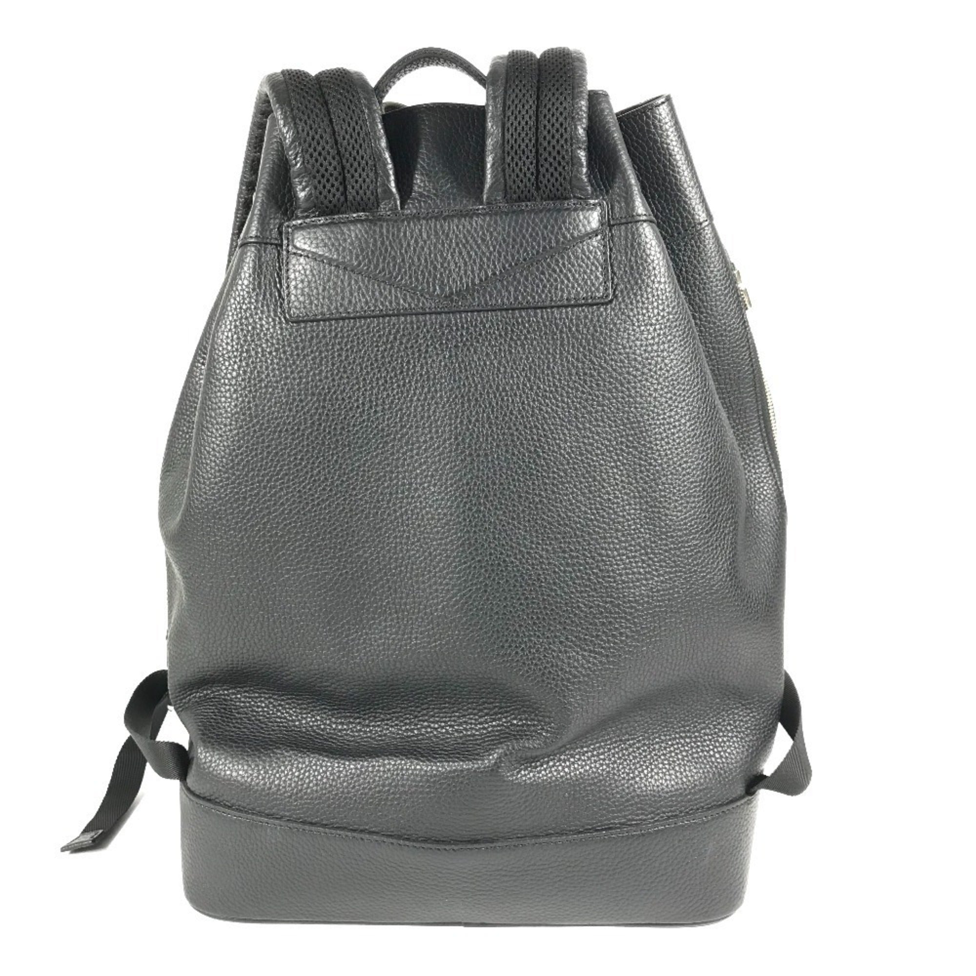 LOUIS VUITTON M55171 LV Logo Taurillon Noé Backpack Daypack Bag Drawstring Rucksack Leather Men's Women's Black — Like New