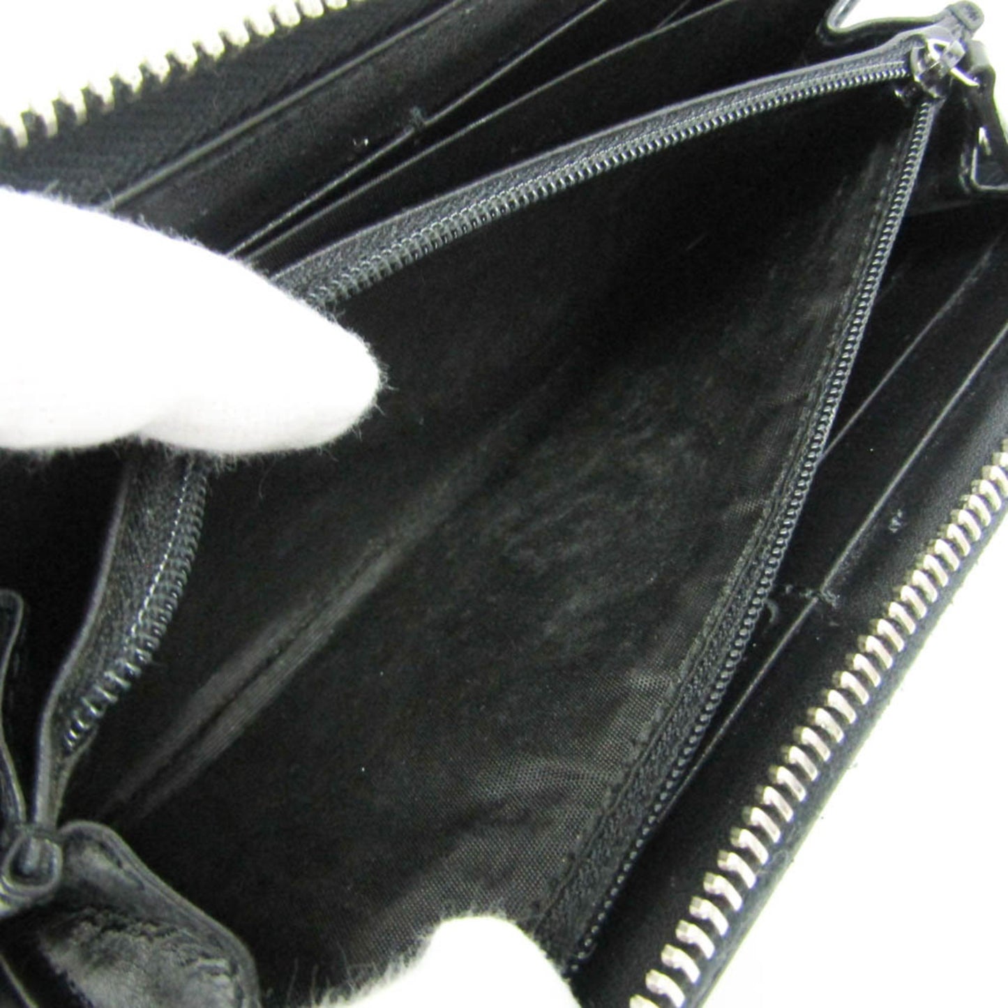 Gucci Blade Embroidery 597677 Men,Women Leather Long Wallet (bi-fold) Black