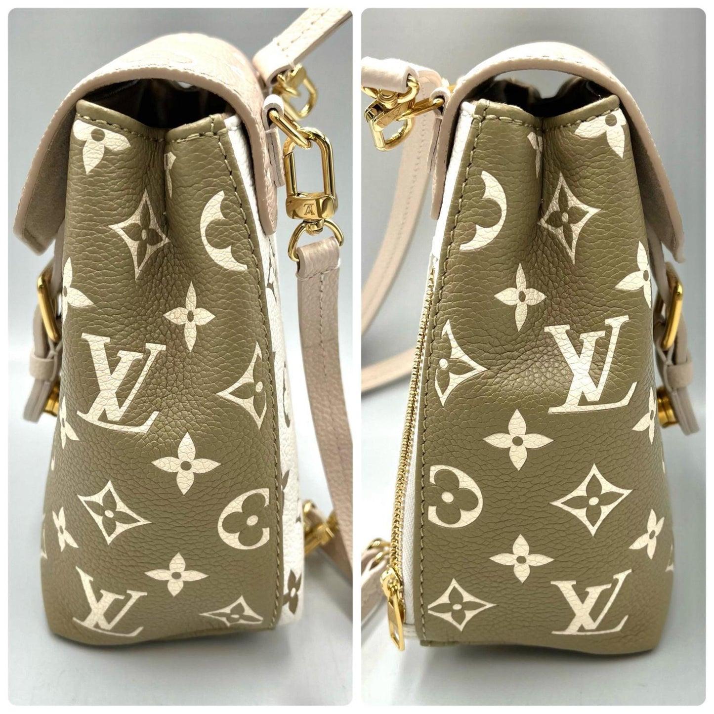 Louis Vuitton Tiny Backpack M81351 Monogram Empreinte Khaki/White Women's