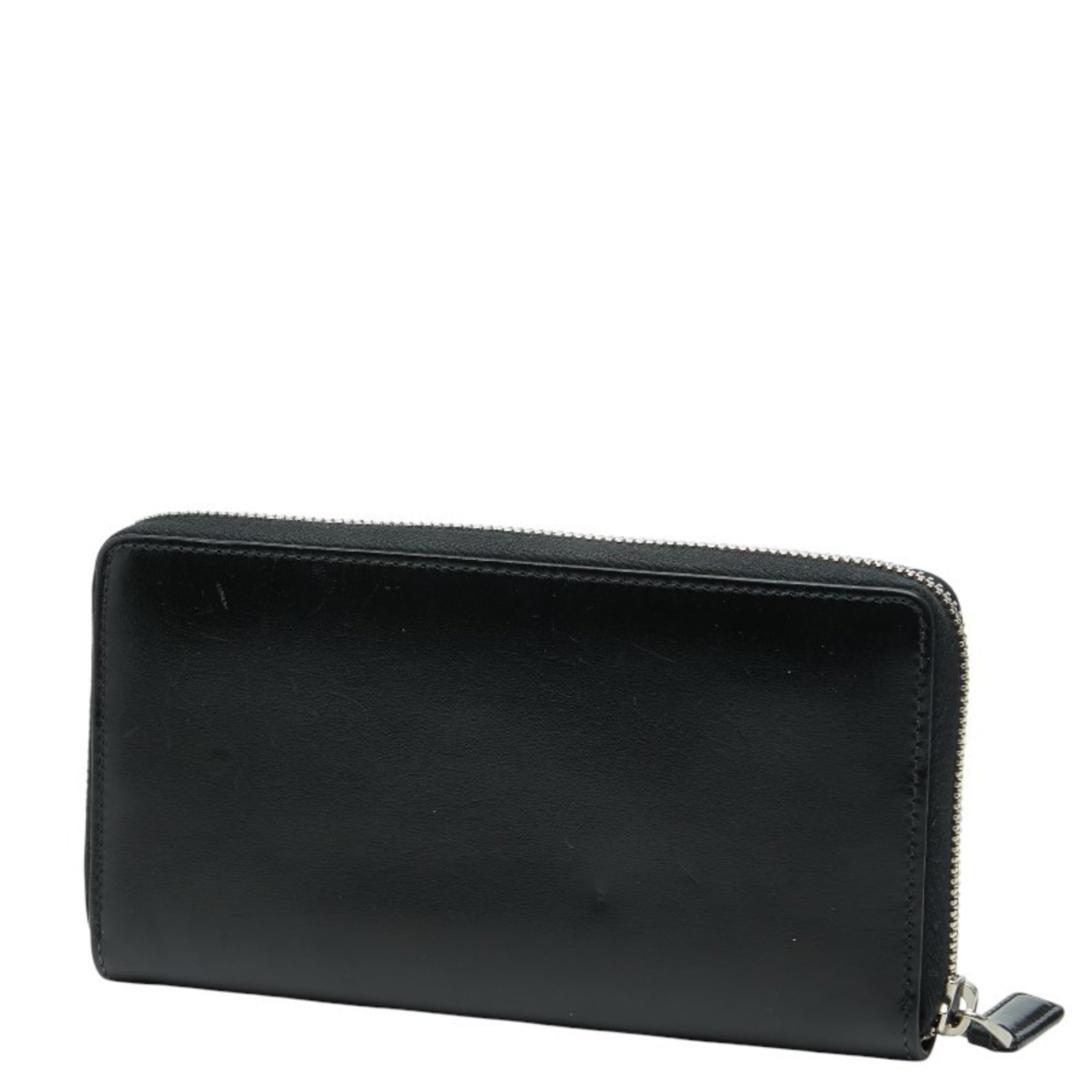 Gucci GG Marmont Zip-Around Long Wallet 428736 Black Leather Women's GUCCI
