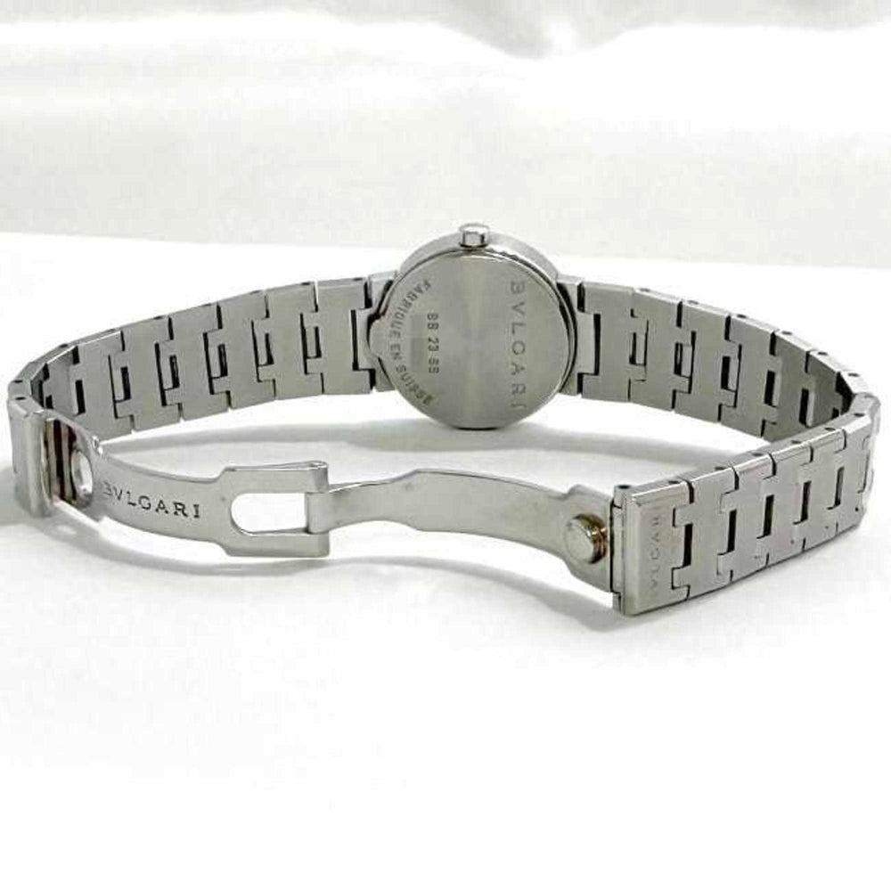 Bvlgari Watch f-21814 Black Silver BB23SS Ladies SS Quartz BVLGARI Dial Battery Operated — Very Good
