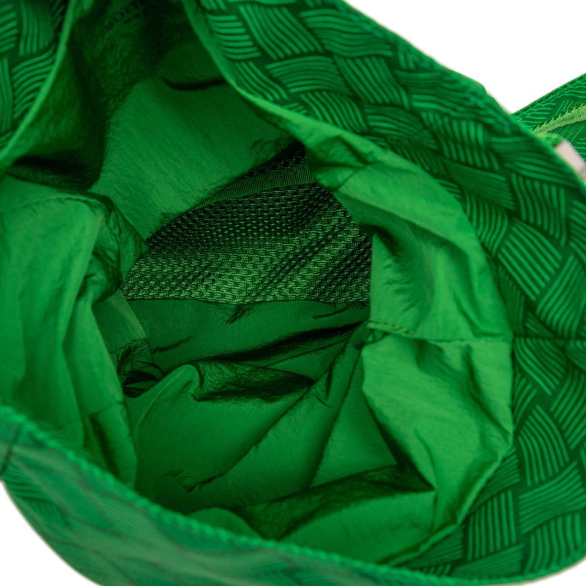 Bottega Veneta Intrecciato Body Bag Green Nylon Women's BOTTEGAVENETA