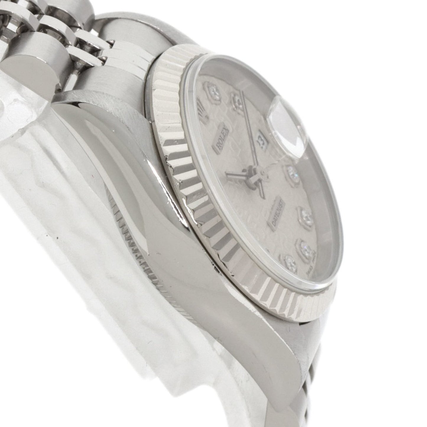 Rolex 69174G Datejust 10-Piece Diamond Watch in Stainless Steel/SS/18K White Gold for Women