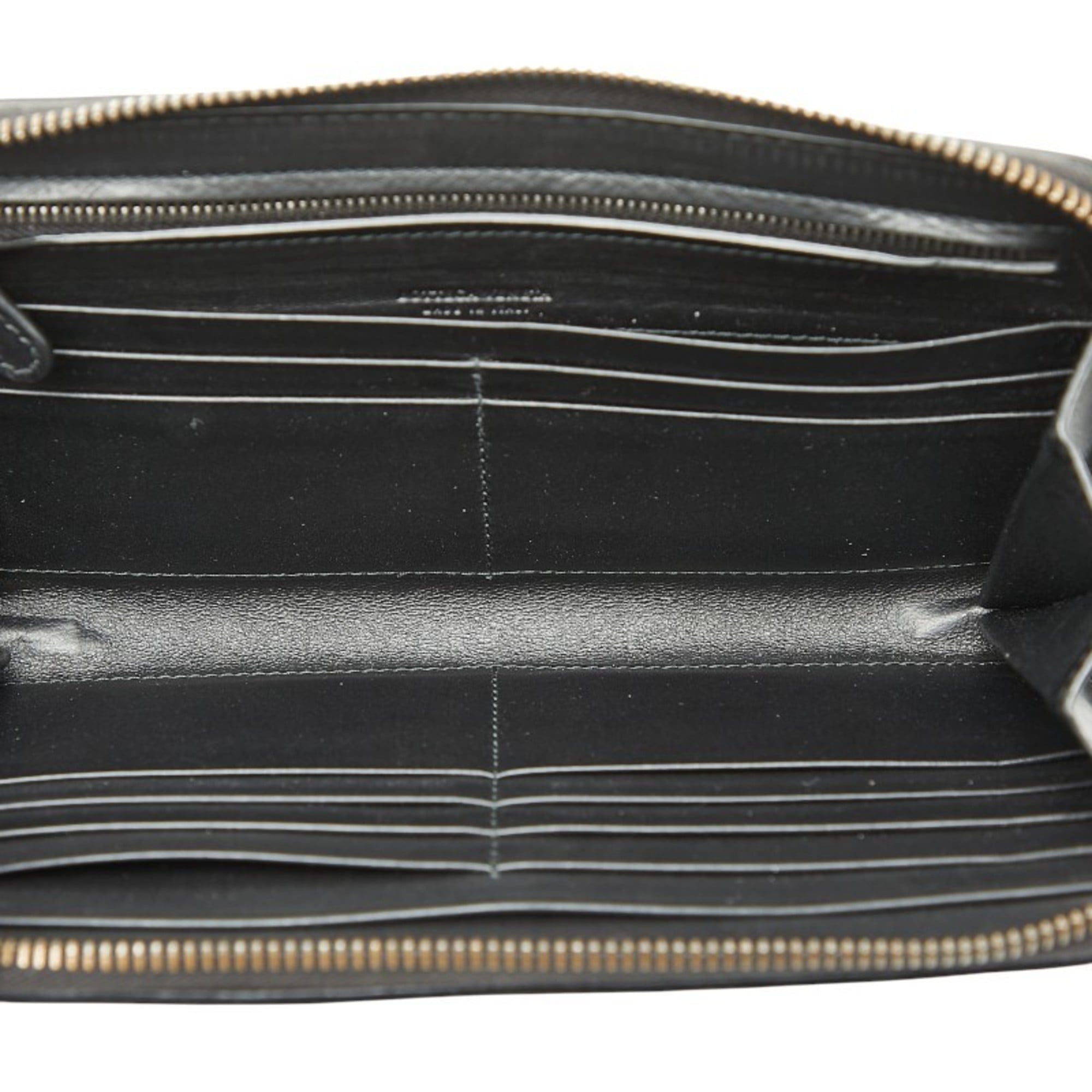 Bottega Veneta Intrecciato Round Zip Long Wallet in Black Leather for Women