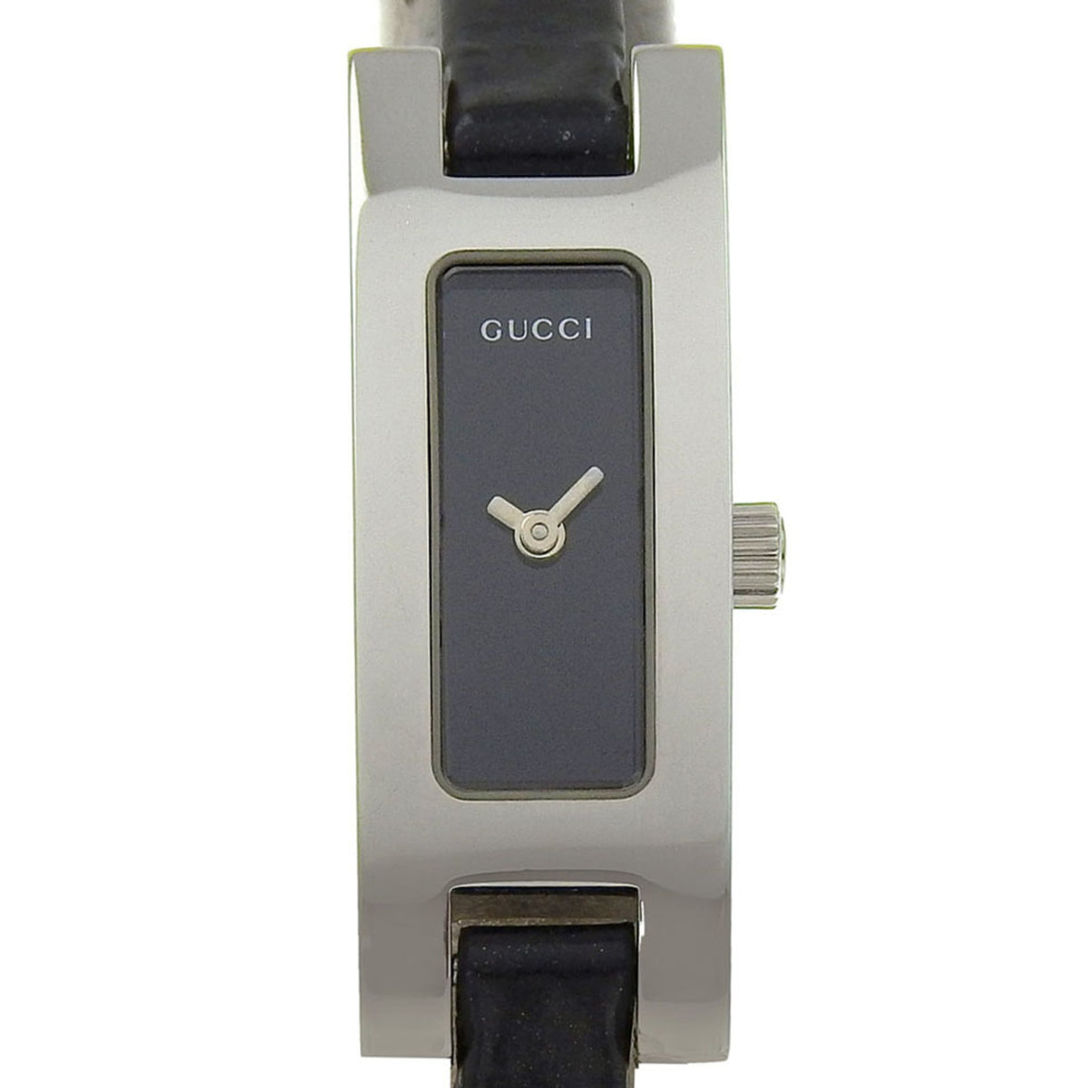 Gucci GUCCI Watch 3900L Stainless Steel x Leather Quartz Analog Display Black Dial Women's — Good