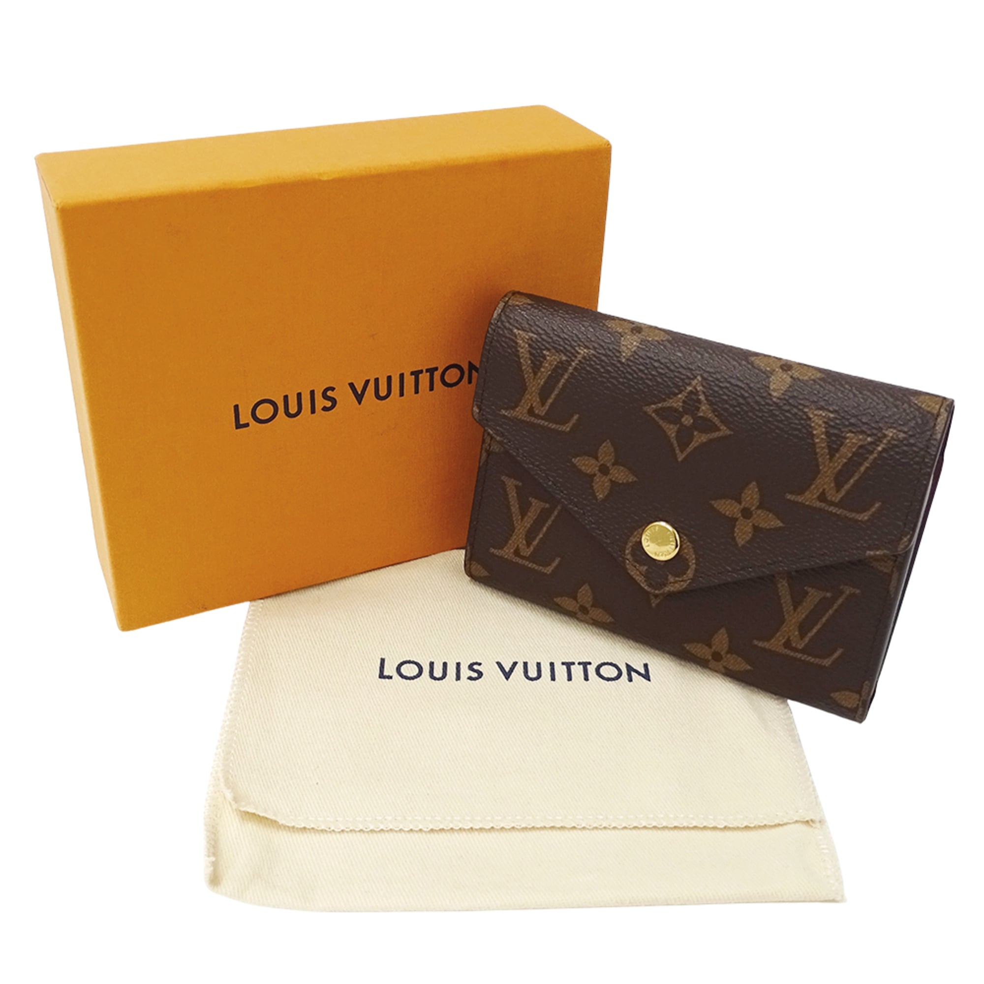 Louis Vuitton Monogram Tri-fold Wallet, Women's Portefeuille Victorine, Fuchsia, M41938, Brown, Pink, Purple, Mini Wallet