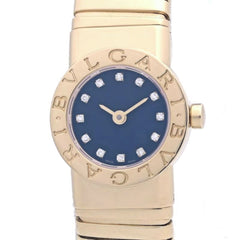 BVLGARI Tubogas 12P Diamond Watch BB192TY 12 BB192TG Women's 18KYG 40263 — Very Good