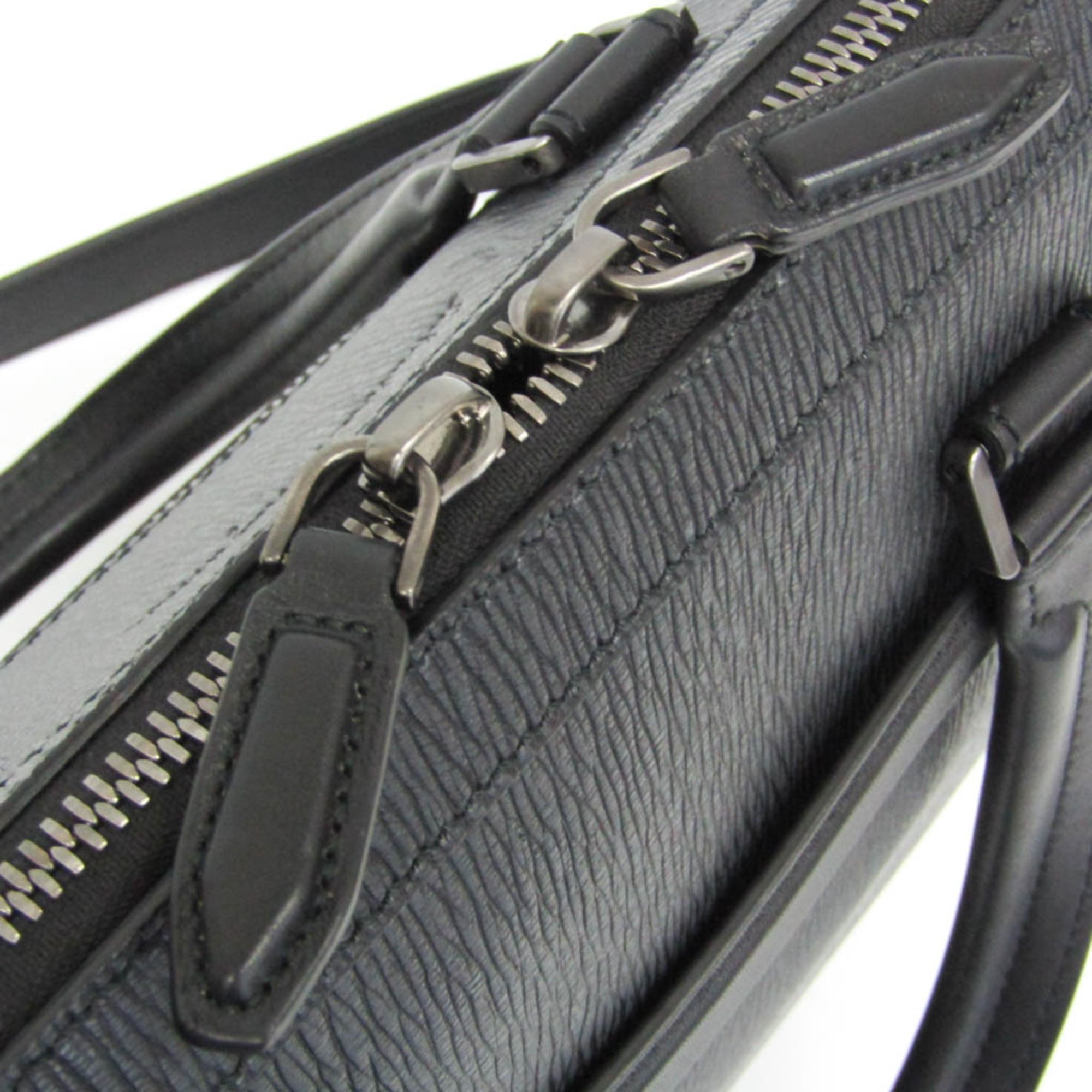Salvatore Ferragamo FZ-24 0458 Men's Leather Briefcase,Handbag Black — Like New