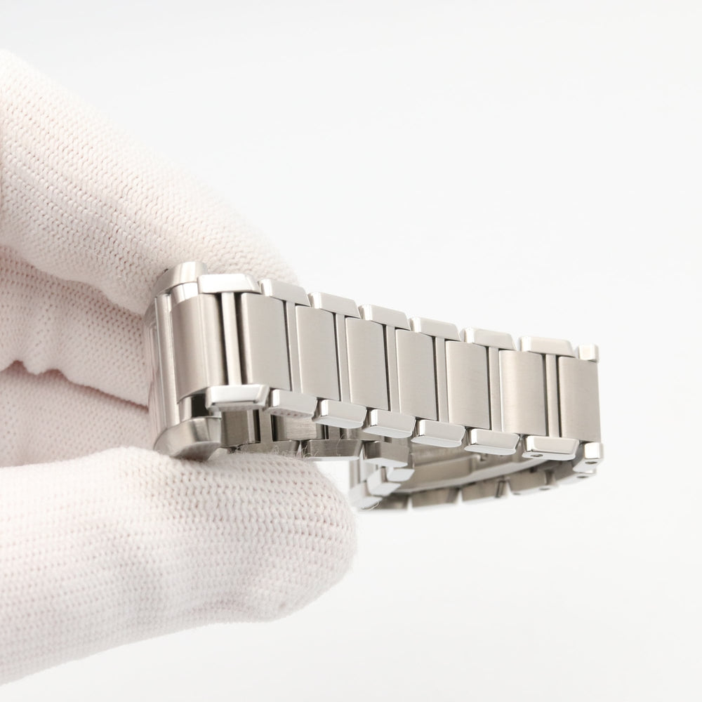 Cartier Tank Française SM Watch, Stainless Steel, Ladies, Pink/Pink Shell, W51028Q3 — Very Good