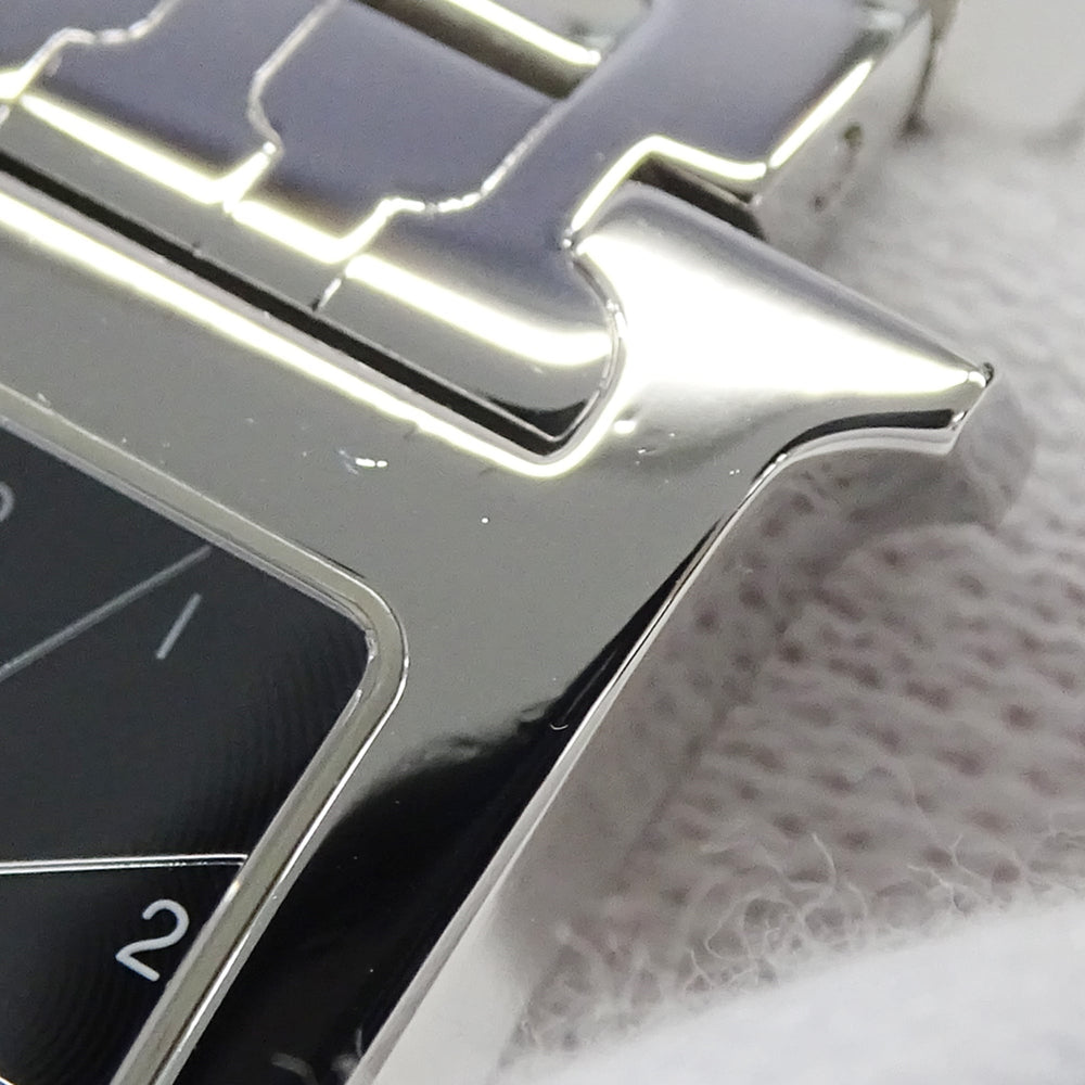 Hermes HERMES Women's Watch Brand H-Watch Quartz QZ Stainless Steel SS HH1.210 Silver Black — Good