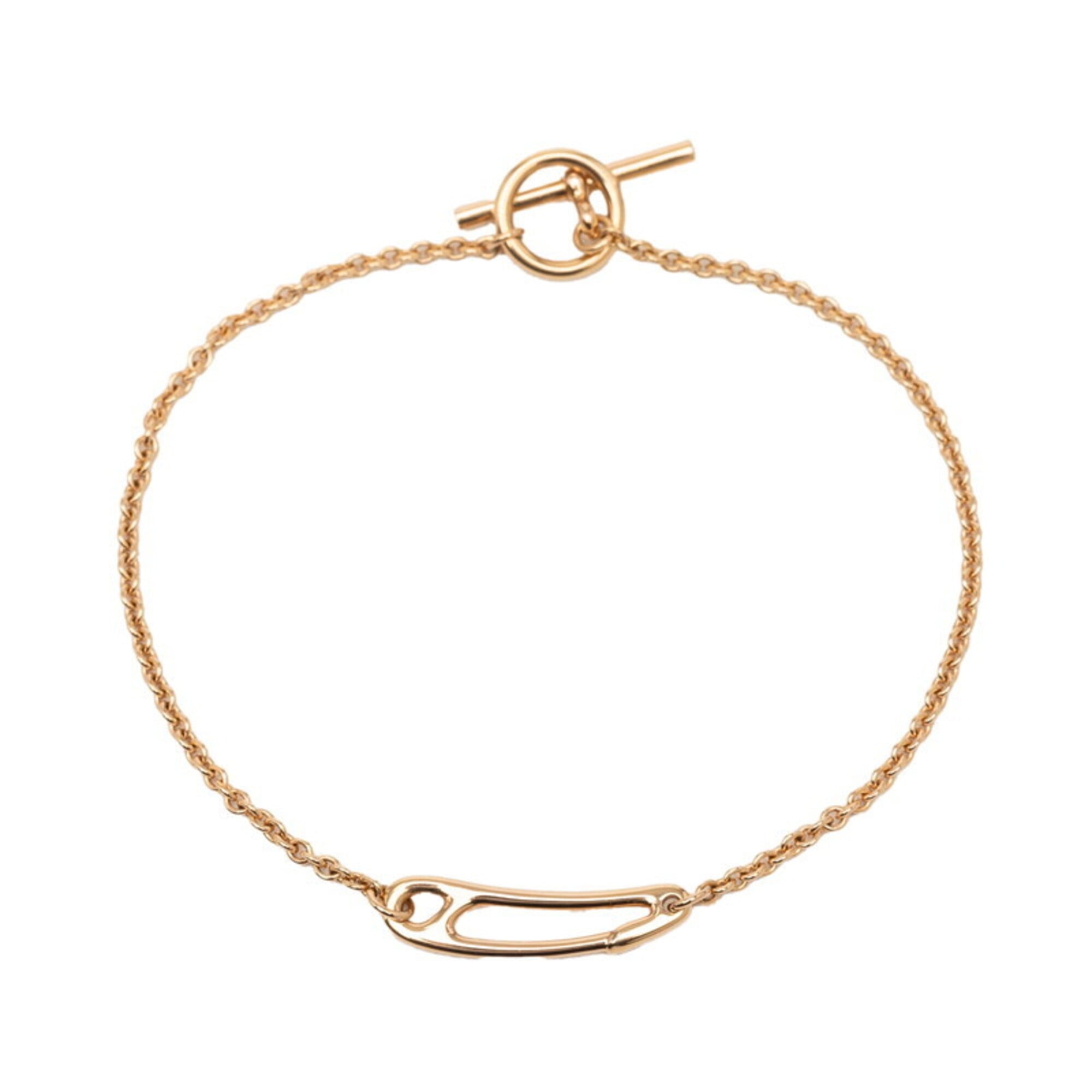 Hermes Chaine d'Ancre Mini Punk ST Bracelet 18KPG Pink Gold 750 Women's HERMES — Like New