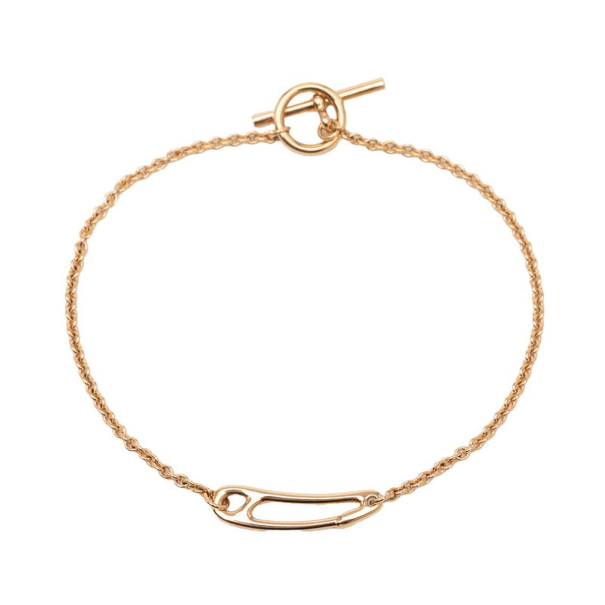 Hermes Chaine d'Ancre Mini Punk ST Bracelet 18KPG Pink Gold 750 Women's HERMES — Like New