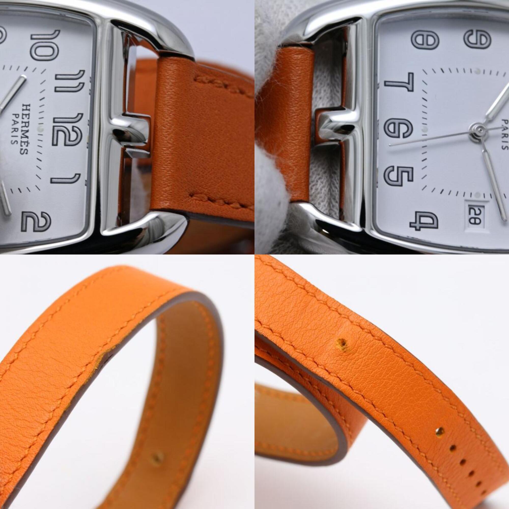 HERMES Cape Cod Tonneau Double Tour CT1.710.130.W0R1 Men's Watch SS x Swift 40575 — Very Good