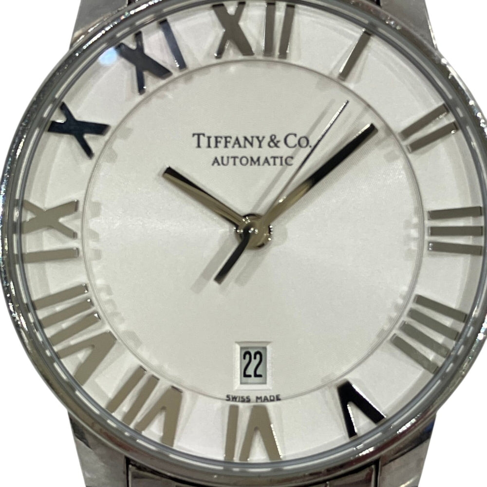 Tiffany & Co. Atlas Dome Watch, Total Weight 64g, Stainless Steel, Automatic Movement, Silver Dial, Z1830.68.10A21A00A — Good