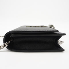 YVES SAINT LAURENT Kate Tassel Small Chain Wallet 452159 Shoulder Bag Black Silver Leather Women's — New - Store Return