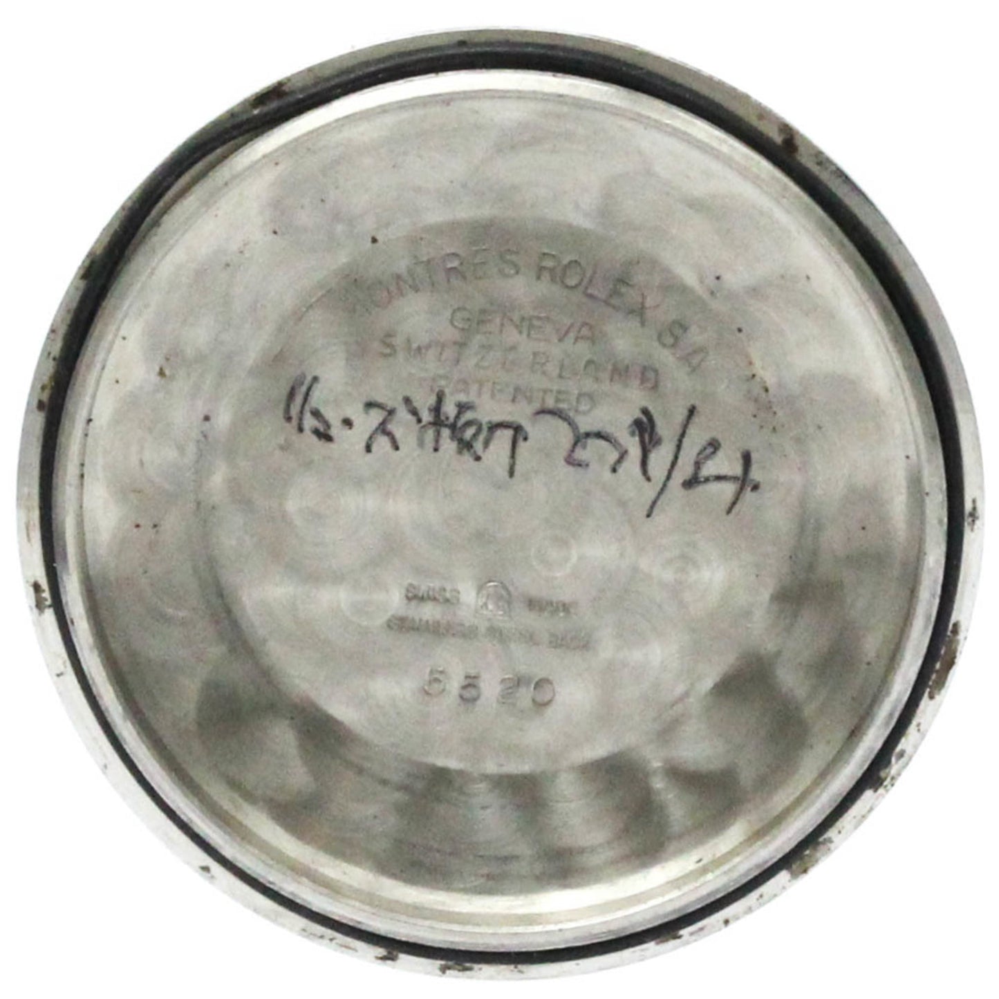 Vintage ROLEX Air King 5520 Gold Plated Leather Automatic Mens Watch BF571664