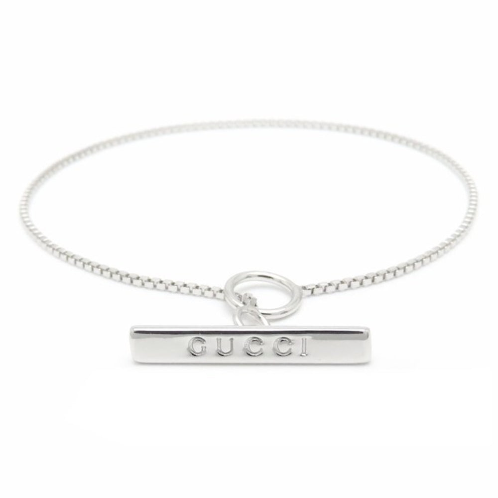 GUCCI Lariat Bracelet #17 18KWG Women's 295198 — Like New