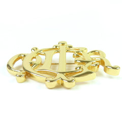 Christian Dior emblem logo design brooch accessory, gold, for women — Like New