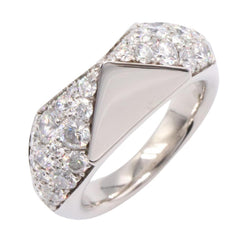 Prada Signet Ring, Diamond 18K White Gold (18KWG), Women's, Silver Tone, Clear 1JA178 — Like New