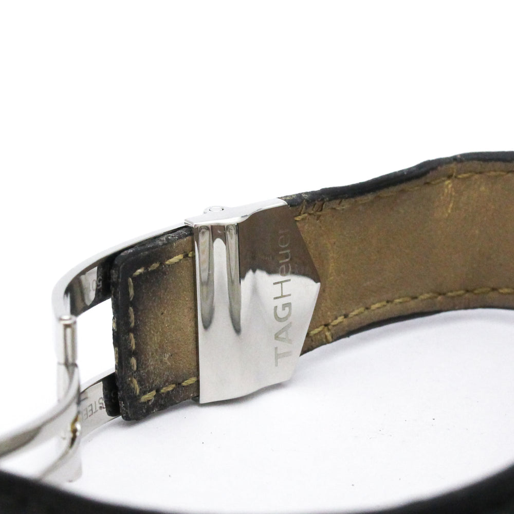 TAG Heuer Monaco Steel Leather Automatic Mens Watch WW2110 Polished — Very Good