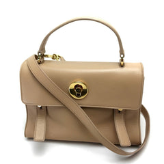 SAINT LAURENT Saint Laurent Paris 368229 Muse Toe Handbag Shoulder Bag Leather Women's Beige — Like New