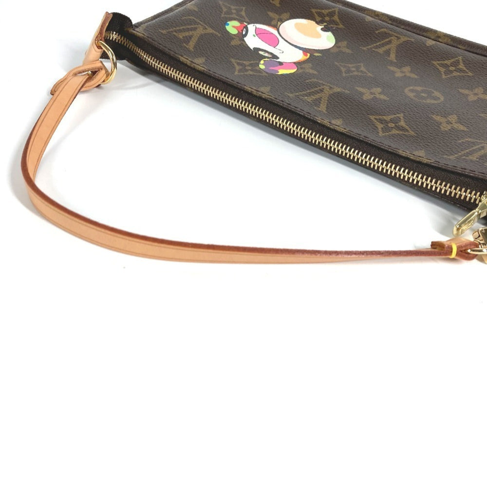 LOUIS VUITTON M51981 Monogram Panda Pochette Accessoires by Takashi Murakami. Accessory pouch, handbag, shoulder bag, canvas, women's, brown, like new — Like New
