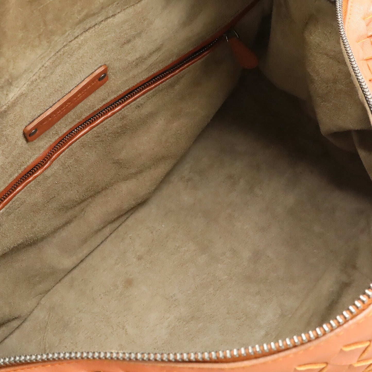 BOTTEGA VENETA Intrecciato Boston Bag, Travel Handbag, Leather, Terracotta Brown, 256347