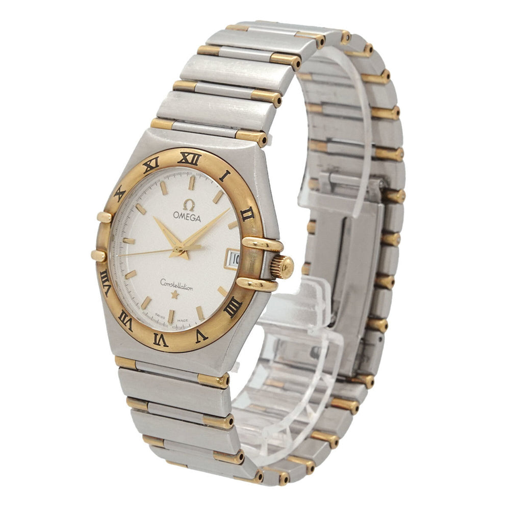 Omega Constellation 1312 30 Men's Watch, Date, Silver/YG Yellow Gold, Quartz Watch — Very Good